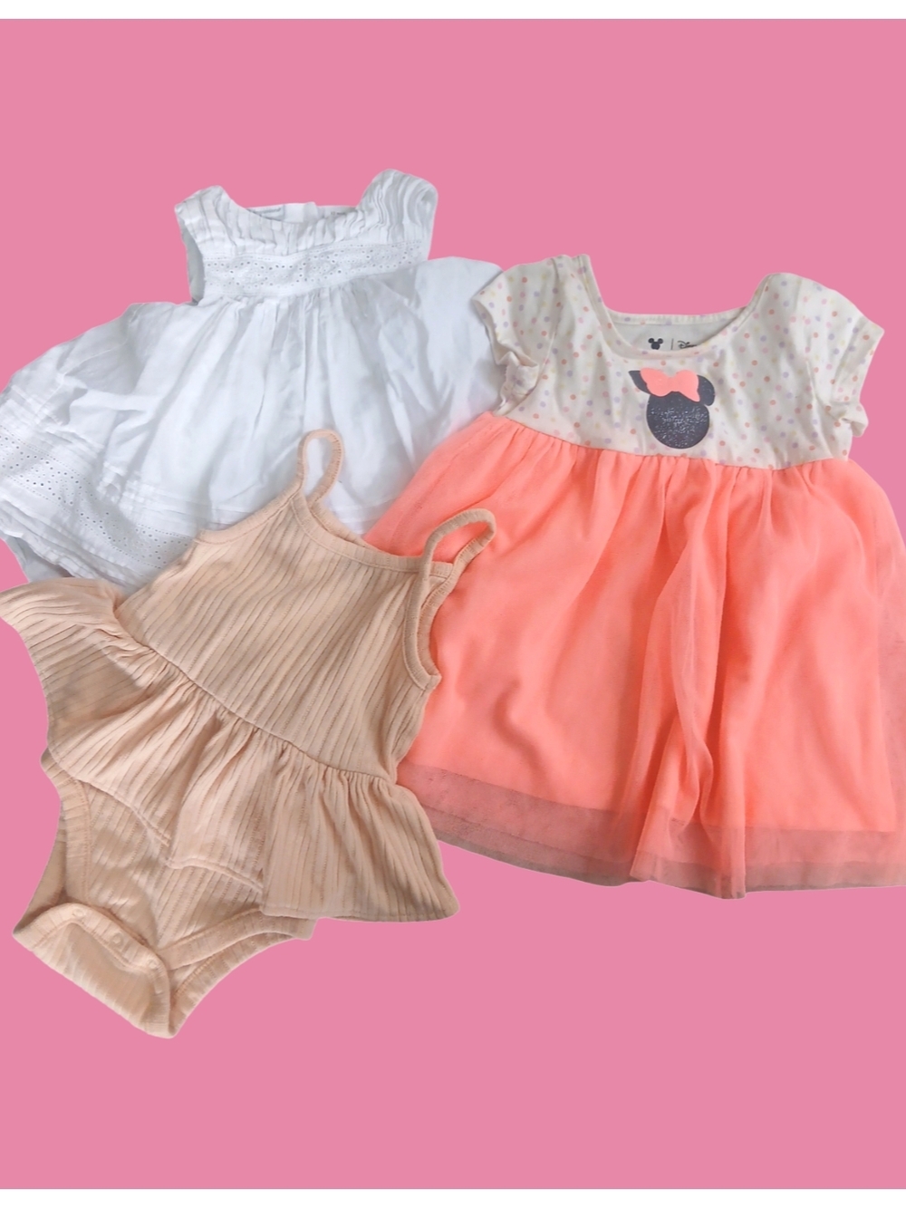 Babygirl 12-18 Months Dress And Romper Bundle